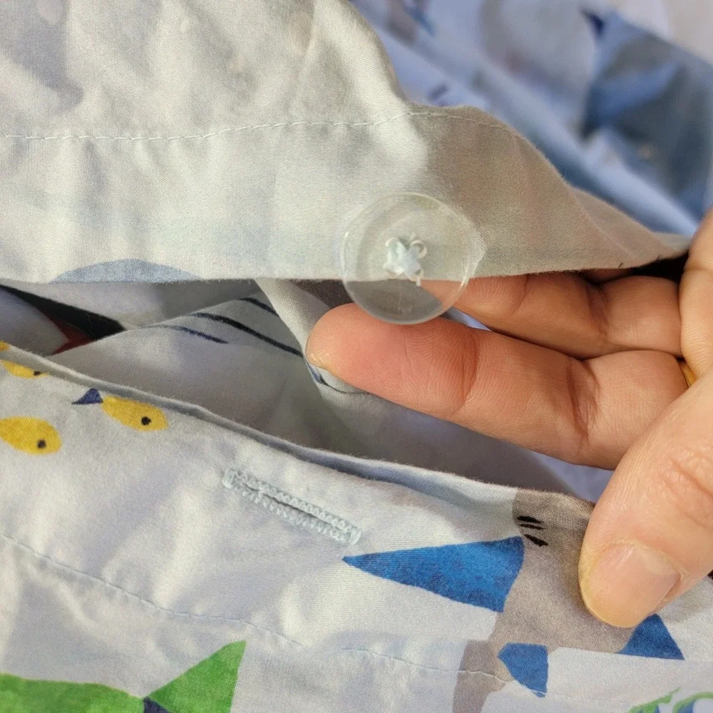 Pottery Barn Kids Organic Ocean‎ Explorer Full Queen Duvet Cover Shark Submarine